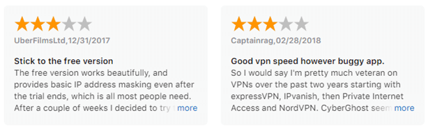 CyberGhost iOS App Users Review