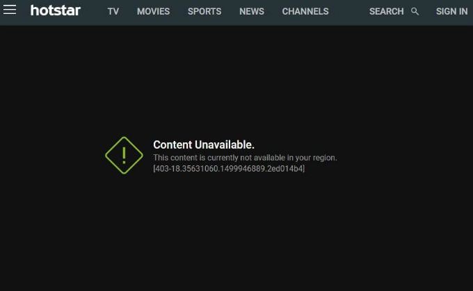 Hotstar Content is Not Availabe in Your Region