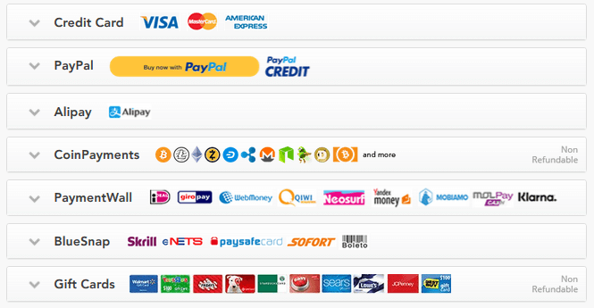 PureVPN Payment Methods
