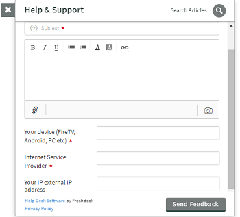 Unblockr Customer support