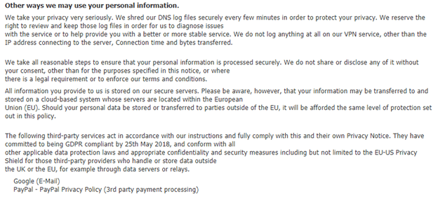 Unblockr User Information